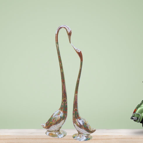 Brass Showpiece Duck Pair Statue 6.5kg